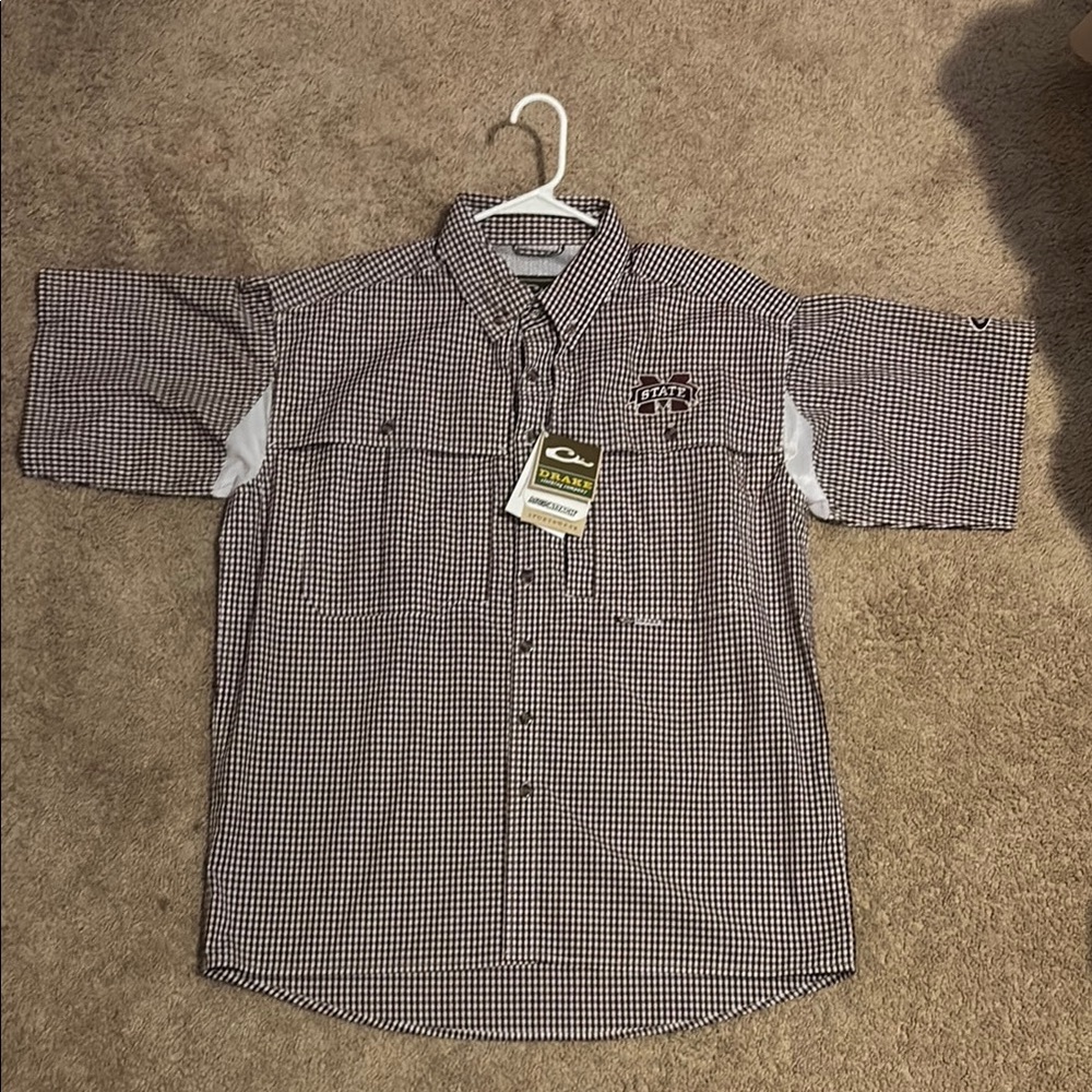 Men's Drake Mississippi state Plaid Wingshooter’s Shirt Medium